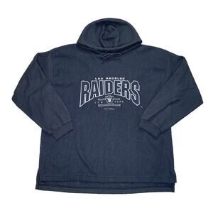 Vintage 90's LOS ANGELES RAIDERS Black Hoodie Sweatshirt 1994 Size Adult Medium